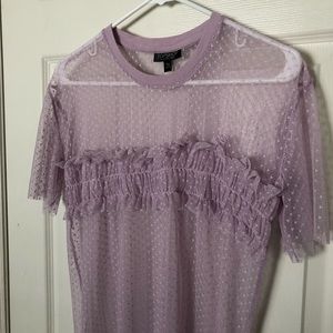TOPSHOP tulle top (transparent)